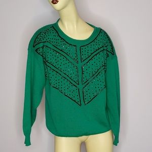 Vintage Green Sweater (Ugly Christmas Sweater?)
